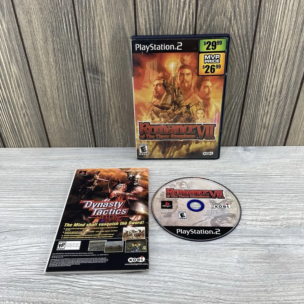 Romance of the Three Kingdoms VII (Sony PlayStation 2, 2002) Tested Working
